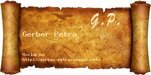 Gerber Petra névjegykártya